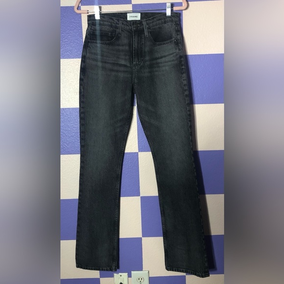 NWOT Frame Le Boot Cut Jeans in Dark Grey Wash - Size 26 - Picture 1 of 6